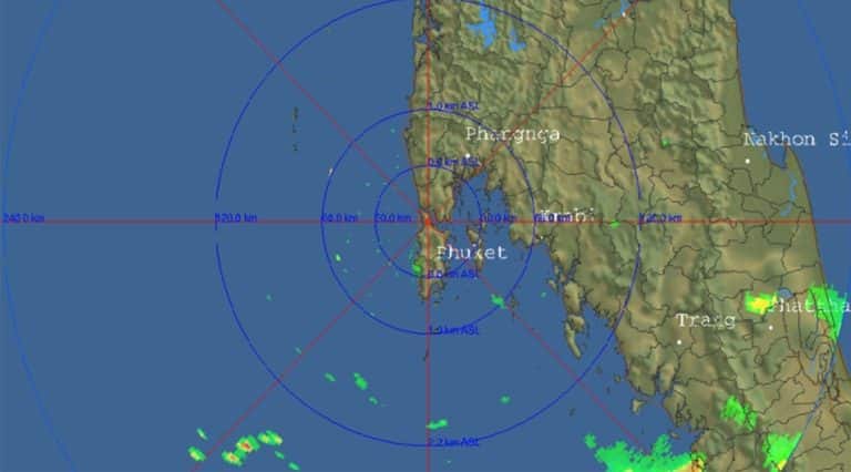 Phuket weather radar – where is the rain coming from