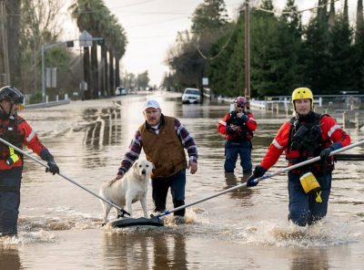 California floods celebrities flee their homes